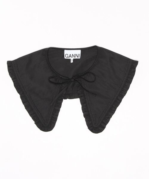 GANNI(ガニー)の「GANNI Taffeta Frill Collar F7200(付け襟・レディース・ブラック・ONE SIZE)」の6枚目の写真