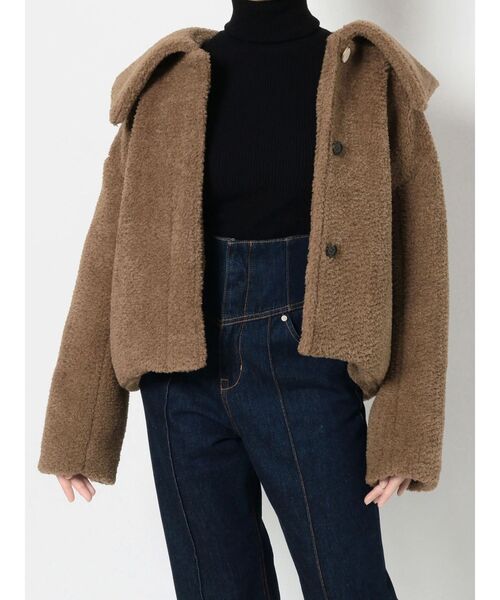 LAGUNAMOON（ラグナムーン）の「セーラーカラーファーブルゾン（ブルゾン・レディース・ブラック/ダークオレンジ/ブラウン・FREE）」の6枚目の写真