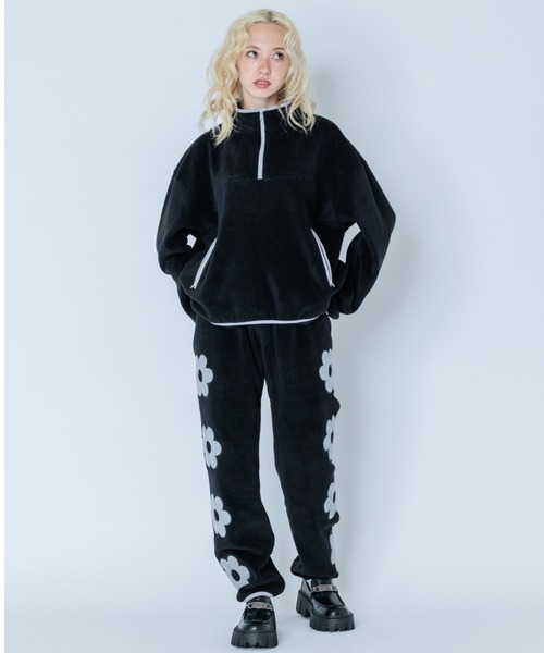 Candy Stripper（キャンディストリッパー）の「FLOWER FLEECE アノラック（その他トップス・レディース・ライトブルー/ブラック/ヘザーグレー・2）」の17枚目の写真