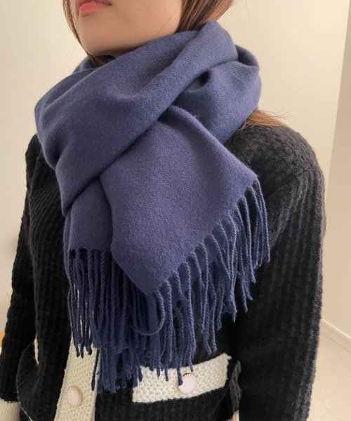 sakishimatokyo（サキシマトーキョー）の「カラーストール（ストール/ショール・レディース・ブラック/ベージュ/ブルー・MEDIUM）」の7枚目の写真