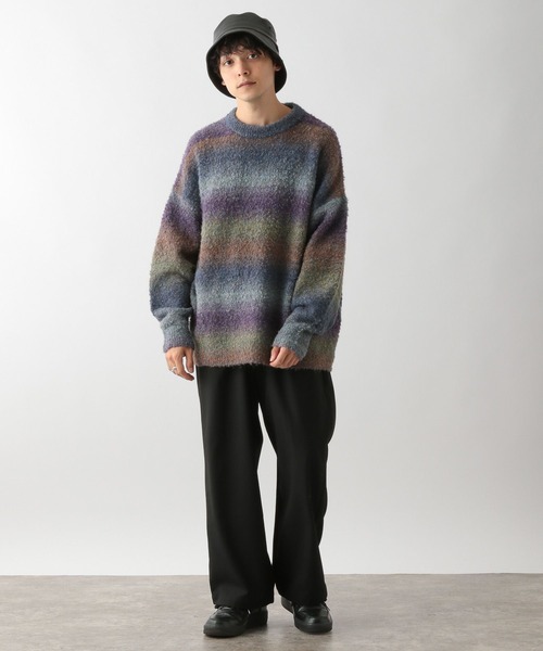 RAGEBLUE(レイジブルー)の「グラデーションニットクルーネック(ニット/セーター・メンズ・ブラウン系その他/ブルー系その他/ブラック系その他・MEDIUM/LARGE)」の14枚目の写真