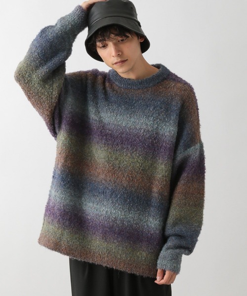 RAGEBLUE(レイジブルー)の「グラデーションニットクルーネック(ニット/セーター・メンズ・ブラウン系その他/ブルー系その他/ブラック系その他・MEDIUM/LARGE)」の18枚目の写真