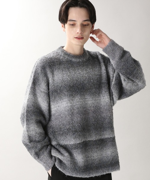 RAGEBLUE(レイジブルー)の「グラデーションニットクルーネック(ニット/セーター・メンズ・ブラウン系その他/ブルー系その他/ブラック系その他・MEDIUM/LARGE)」の9枚目の写真