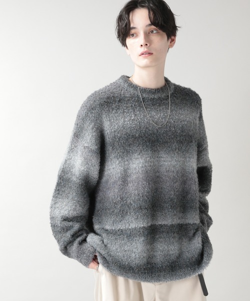 RAGEBLUE(レイジブルー)の「グラデーションニットクルーネック(ニット/セーター・メンズ・ブラウン系その他/ブルー系その他/ブラック系その他・MEDIUM/LARGE)」の6枚目の写真