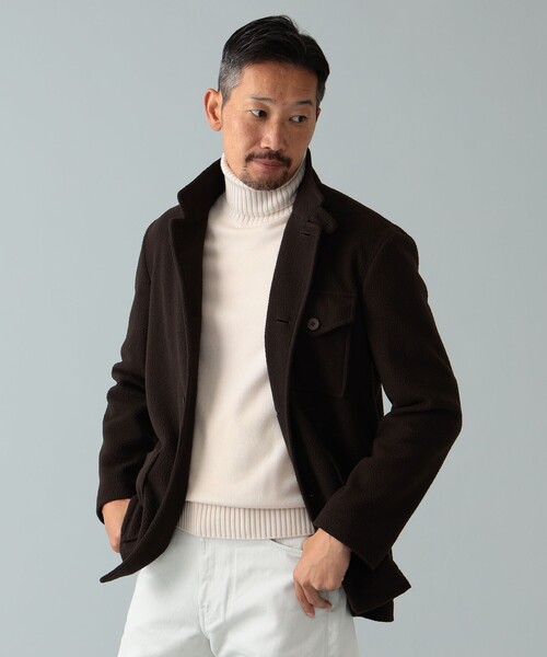 BRILLA per il gusto（ブリッラペルイルグースト）の「Brilla per il gusto / フリース カバーオール ジャケット（カバーオール・メンズ・ブラック/ブラウン・XS/S/M）」の6枚目の写真