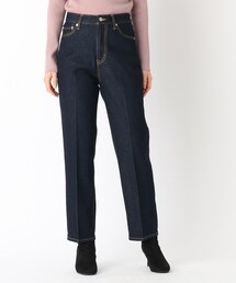 index | センタープレス ストレートデニムパンツ(その他パンツ)