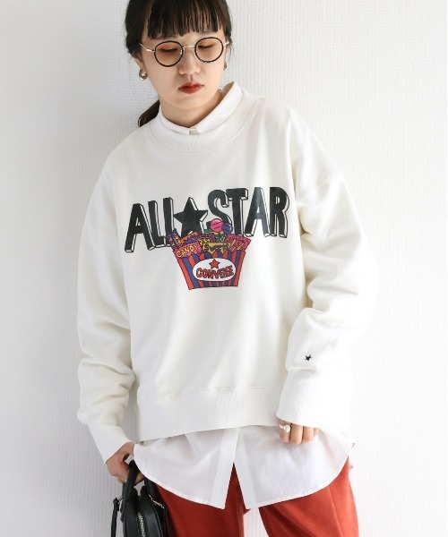 CONVERSE(コンバース)の「【CONVERSE☆ALLSTAR】ポップグラフィックスウェット(スウェット・レディース・ブルー/ホワイト/ホワイト系1/ホワイト系2/ブラック系1/ブラック系2・M)」の9枚目の写真