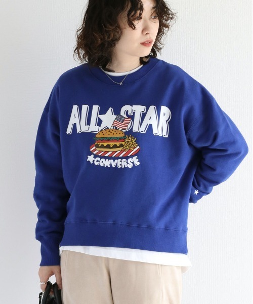 CONVERSE(コンバース)の「【CONVERSE☆ALLSTAR】ポップグラフィックスウェット(スウェット・レディース・ブルー/ホワイト/ホワイト系1/ホワイト系2/ブラック系1/ブラック系2・M)」の7枚目の写真