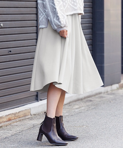 mili an deni（ミリアンデニ）の「ストレッチフレアボリュームスカート（スカート・レディース・ブラック/ブルー/アッシュグレー/ピンク/ブラウン・L/M）」の9枚目の写真