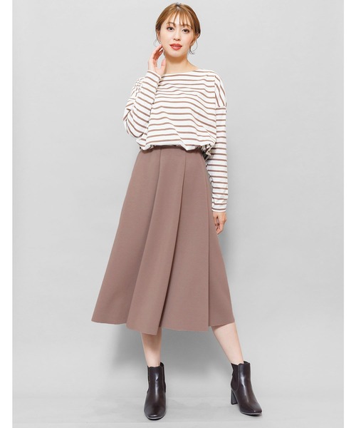 mili an deni（ミリアンデニ）の「ストレッチフレアボリュームスカート（スカート・レディース・ブラック/ブルー/アッシュグレー/ピンク/ブラウン・L/M）」の14枚目の写真