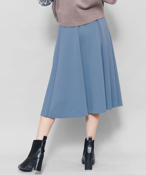 mili an deni（ミリアンデニ）の「ストレッチフレアボリュームスカート（スカート・レディース・ブラック/ブルー/アッシュグレー/ピンク/ブラウン・L/M）」の15枚目の写真