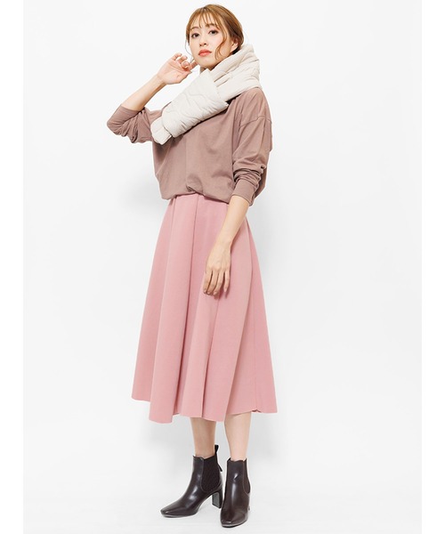 mili an deni（ミリアンデニ）の「ストレッチフレアボリュームスカート（スカート・レディース・ブラック/ブルー/アッシュグレー/ピンク/ブラウン・L/M）」の20枚目の写真