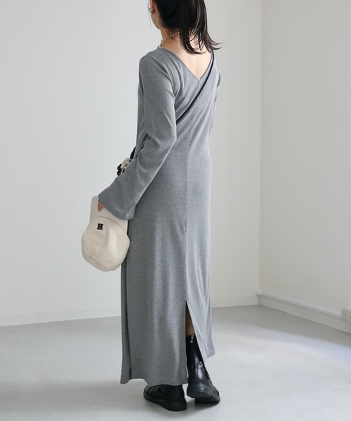 ap retro(アプレトロ)の「フレアスリーブリブワンピース(ワンピース・レディース・ブラック/杢グレー/ブラウン・FREE)」の18枚目の写真