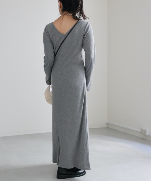 ap retro(アプレトロ)の「フレアスリーブリブワンピース(ワンピース・レディース・ブラック/杢グレー/ブラウン・FREE)」の19枚目の写真