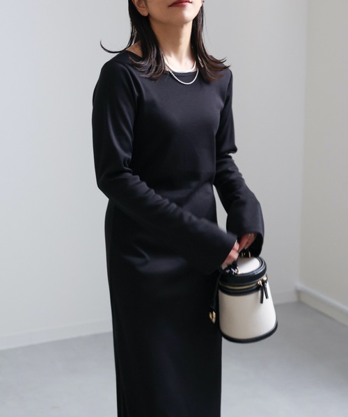 ap retro(アプレトロ)の「フレアスリーブリブワンピース(ワンピース・レディース・ブラック/杢グレー/ブラウン・FREE)」の11枚目の写真