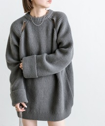 mystic | カットアウト畦ニット(ニット/セーター)