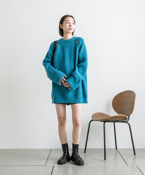 ◆ALTUZARRA カットアウトプリーツストレッチニットミディドレス ALTUZARRA Cutout pleated stretch-knit midi dress | THE OUTNET