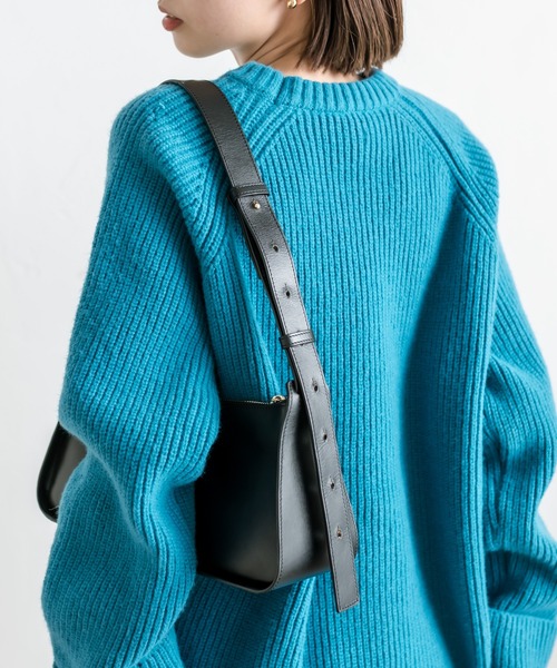 mystic（ミスティック）の「カットアウト畦ニット（ニット/セーター・レディース・ライトグレー/チャコールグレー/ブルー・FREE）」の16枚目の写真