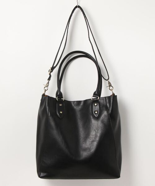 NAUGHTIAM（ノーティアム）の「【NAUGHTIAM/ノーティアム】 2wayトートバッグ（トートバッグ・メンズ・ブラック/ベージュ/ネイビー/イエロー/オレンジ・FREE）」の3枚目の写真