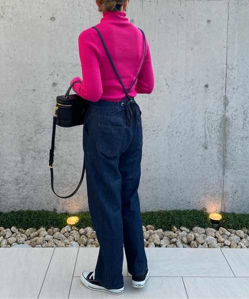 y/m by misato（イムバイミサト）の「袖ボタンハイネックニットトップス（ニット/セーター・レディース・ブラック系その他2/ブラック/ブルー/ピンク/アイボリー・FREE）」の15枚目の写真