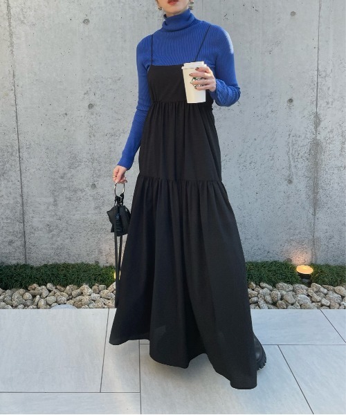 y/m by misato（イムバイミサト）の「袖ボタンハイネックニットトップス（ニット/セーター・レディース・ブラック系その他2/ブラック/ブルー/ピンク/アイボリー・FREE）」の6枚目の写真