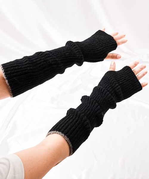 Felt-Maglietta（フェルトマリエッタ）の「バイカラーリブアームウォーマー（アームカバー・レディース・ブルー/グレー/ネイビー/グリーン/ホワイト/キャメル/ブラック・FREE）」の18枚目の写真