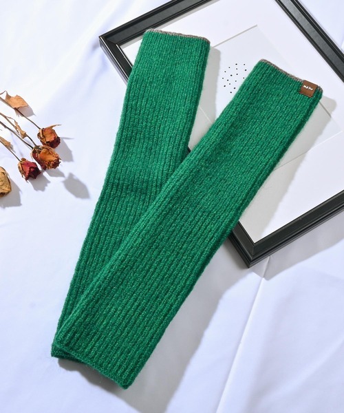 Felt-Maglietta（フェルトマリエッタ）の「バイカラーリブアームウォーマー（アームカバー・レディース・ブルー/グレー/ネイビー/グリーン/ホワイト/キャメル/ブラック・FREE）」の10枚目の写真