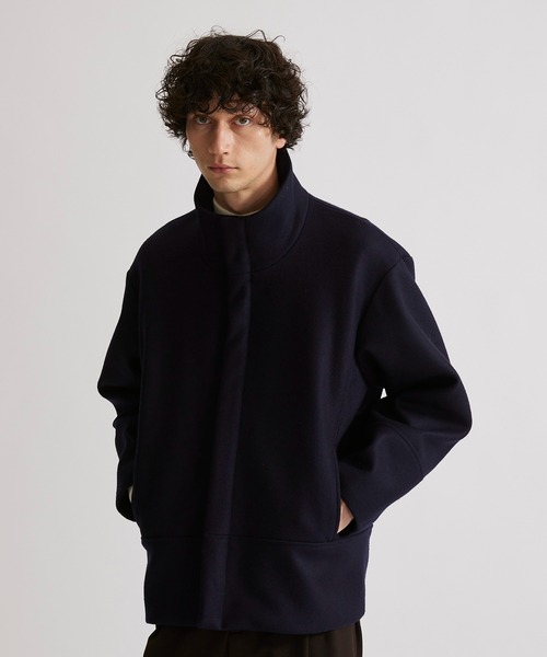 UNITED TOKYO(ユナイテッドトウキョウ)の「スーパー110Sダブルメルトンスタンドブルゾン(ブルゾン・メンズ・グレイッシュベージュ/ネイビー・1/2)」の22枚目の写真