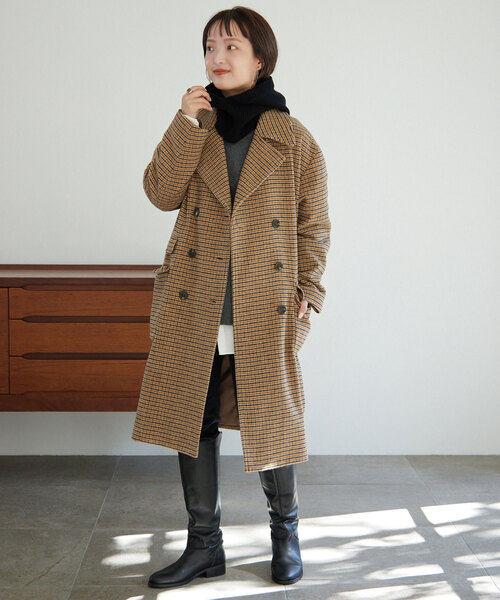 SLOBE IENA(スローブイエナ)の「ファインニットバラクラバ(ニットキャップ/ビーニー・レディース・チャコールグレー/ブラック/ホワイト・FREE)」の4枚目の写真