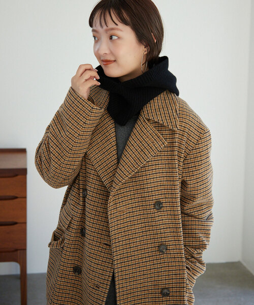 SLOBE IENA(スローブイエナ)の「ファインニットバラクラバ(ニットキャップ/ビーニー・レディース・チャコールグレー/ブラック/ホワイト・FREE)」の6枚目の写真