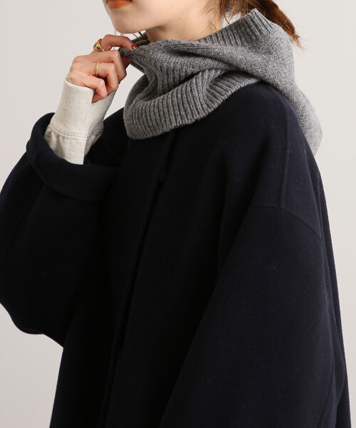 SLOBE IENA(スローブイエナ)の「ファインニットバラクラバ(ニットキャップ/ビーニー・レディース・チャコールグレー/ブラック/ホワイト・FREE)」の10枚目の写真