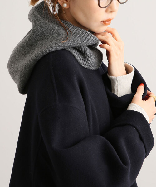 SLOBE IENA(スローブイエナ)の「ファインニットバラクラバ(ニットキャップ/ビーニー・レディース・チャコールグレー/ブラック/ホワイト・FREE)」の11枚目の写真