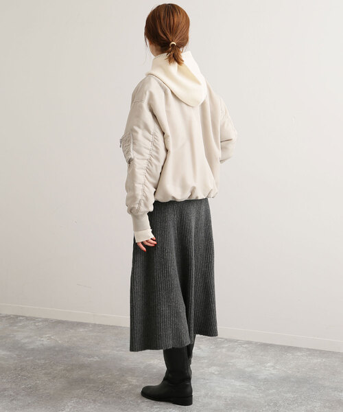 SLOBE IENA(スローブイエナ)の「ファインニットバラクラバ(ニットキャップ/ビーニー・レディース・チャコールグレー/ブラック/ホワイト・FREE)」の16枚目の写真