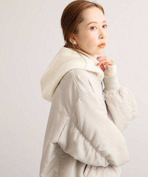 SLOBE IENA(スローブイエナ)の「ファインニットバラクラバ(ニットキャップ/ビーニー・レディース・チャコールグレー/ブラック/ホワイト・FREE)」の17枚目の写真