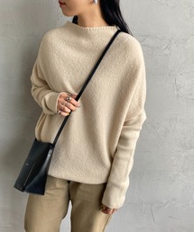 [MICA&DEAL/マイカアンドディール] 別注 モックネック袖切替プードルニット