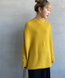 [MICA&DEAL/マイカアンドディール] 別注 モックネック袖切替プードルニット