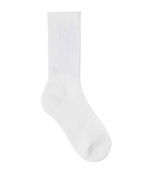X-girl（エックスガール）の「ATHLETIC LOGO RIB SOCKS（ソックス/靴下・レディース・ブラック/ホワイト/ネイビー・ONE SIZE）」の7枚目の写真
