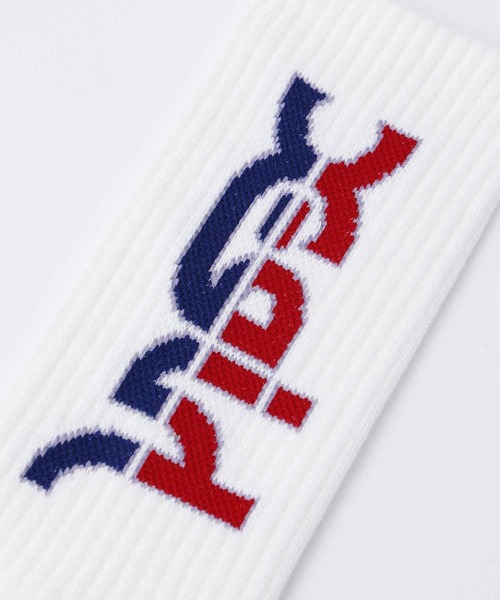 X-girl（エックスガール）の「ATHLETIC LOGO RIB SOCKS（ソックス/靴下・レディース・ブラック/ホワイト/ネイビー・ONE SIZE）」の8枚目の写真