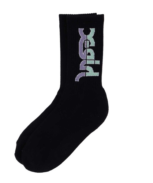 X-girl（エックスガール）の「ATHLETIC LOGO RIB SOCKS（ソックス/靴下・レディース・ブラック/ホワイト/ネイビー・ONE SIZE）」の12枚目の写真