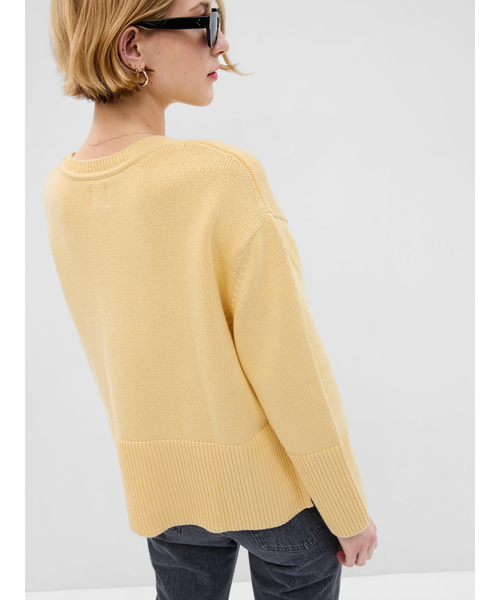 GAP（ギャップ）の「スプリットヘム クルーネック セーター（ニット/セーター・レディース・マルチ/ブルー/イエロー/オレンジ・S/M/XXS/XS/L/XL）」の5枚目の写真