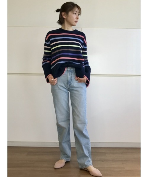 GAP（ギャップ）の「スプリットヘム クルーネック セーター（ニット/セーター・レディース・マルチ/ブルー/イエロー/オレンジ・S/M/XXS/XS/L/XL）」の20枚目の写真