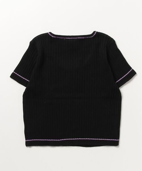 ROXY(ロキシー)の「ROXY/ロキシー ショート丈/無地/総柄/ワンポイントロゴTシャツ RDK231086(Tシャツ/カットソー・レディース・ピンク系その他/ブルー系その他/ブラック×ブラック・L/M)」の4枚目の写真