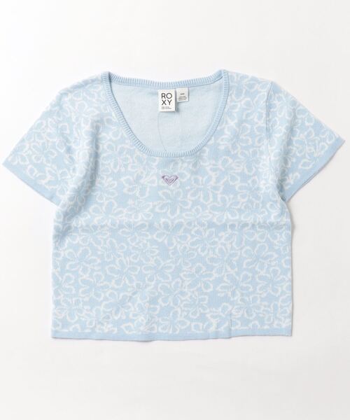 ROXY(ロキシー)の「ROXY/ロキシー ショート丈/無地/総柄/ワンポイントロゴTシャツ RDK231086(Tシャツ/カットソー・レディース・ピンク系その他/ブルー系その他/ブラック×ブラック・L/M)」の6枚目の写真