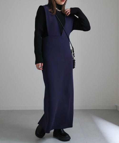 ap retro（アプレトロ）の「ワイドサスジャンパースカート（ジャンパースカート・レディース・グレイッシュブルー/アイボリー/ブラック/ネイビー・FREE）」の15枚目の写真