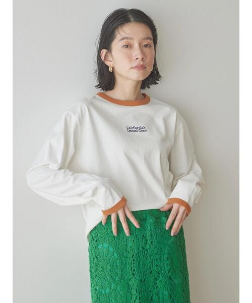 AMERICAN HOLIC（アメリカンホリック）の「リンガーロゴカットプルオーバー（Tシャツ/カットソー・レディース・パープル/オレンジ/グリーン・M/L）」の5枚目の写真