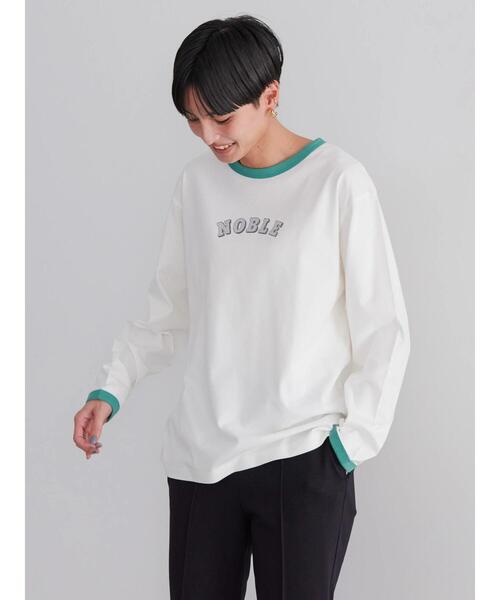 AMERICAN HOLIC（アメリカンホリック）の「リンガーロゴカットプルオーバー（Tシャツ/カットソー・レディース・パープル/オレンジ/グリーン・M/L）」の6枚目の写真