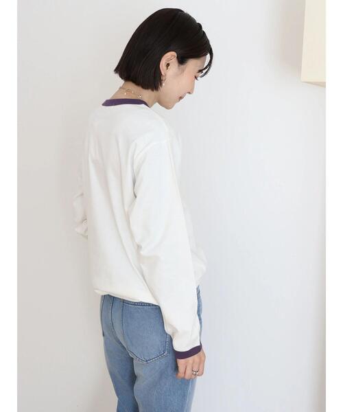 AMERICAN HOLIC（アメリカンホリック）の「リンガーロゴカットプルオーバー（Tシャツ/カットソー・レディース・パープル/オレンジ/グリーン・M/L）」の10枚目の写真