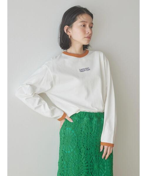 AMERICAN HOLIC（アメリカンホリック）の「リンガーロゴカットプルオーバー（Tシャツ/カットソー・レディース・パープル/オレンジ/グリーン・M/L）」の16枚目の写真