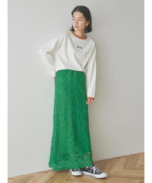 AMERICAN HOLIC（アメリカンホリック）の「リンガーロゴカットプルオーバー（Tシャツ/カットソー・レディース・パープル/オレンジ/グリーン・M/L）」の18枚目の写真