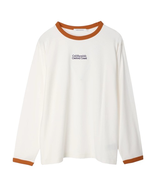 AMERICAN HOLIC（アメリカンホリック）の「リンガーロゴカットプルオーバー（Tシャツ/カットソー・レディース・パープル/オレンジ/グリーン・M/L）」の4枚目の写真